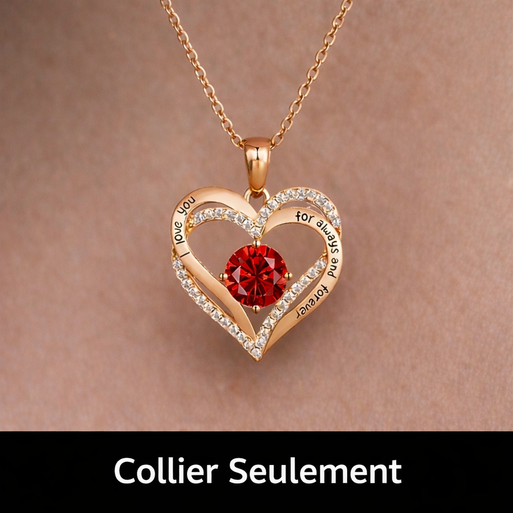 Collier Cœur Or Rose ❤️ – Cadeau Romantique