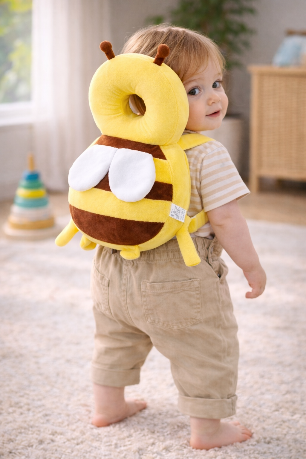 Coussin de Protection Bébé Anti-Chute – Sac à Dos Abeille Sécuritaire