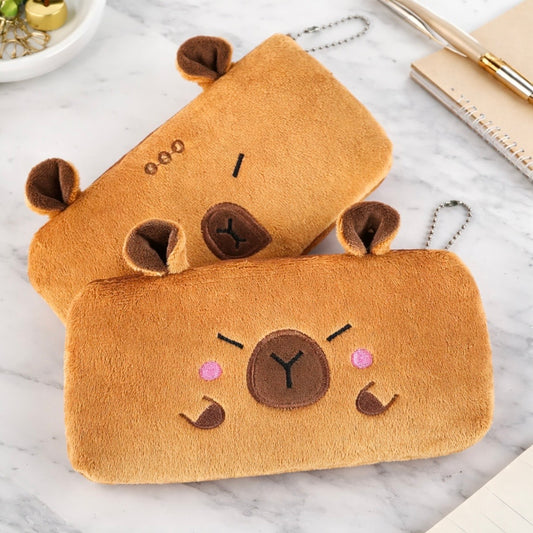 Trousse Capybara Ultra Douce – Cute, Pratique & Spacieuse 🐻