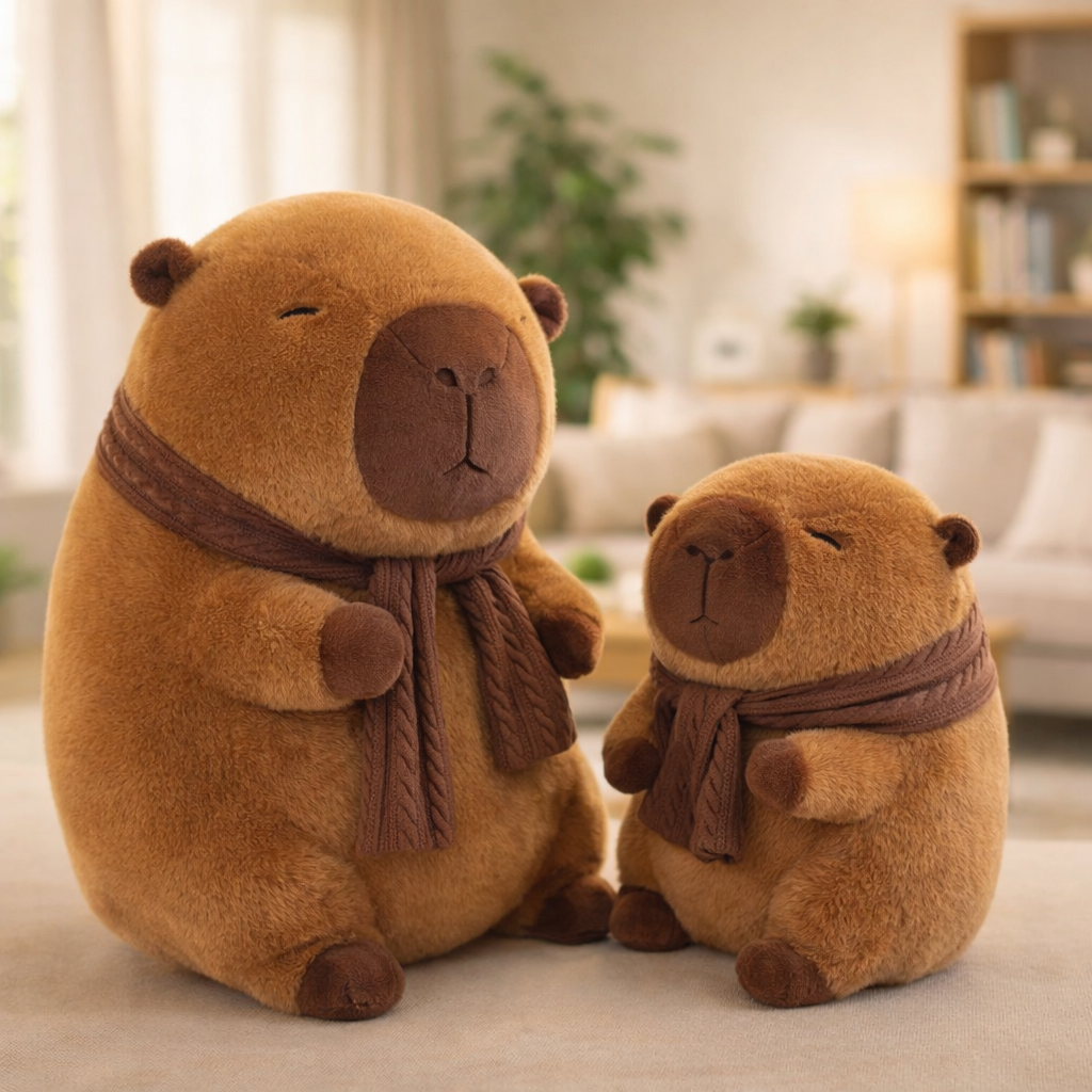 Peluche Capybara Douce (25-30 cm) 🧸 – Cadeau Kawaii