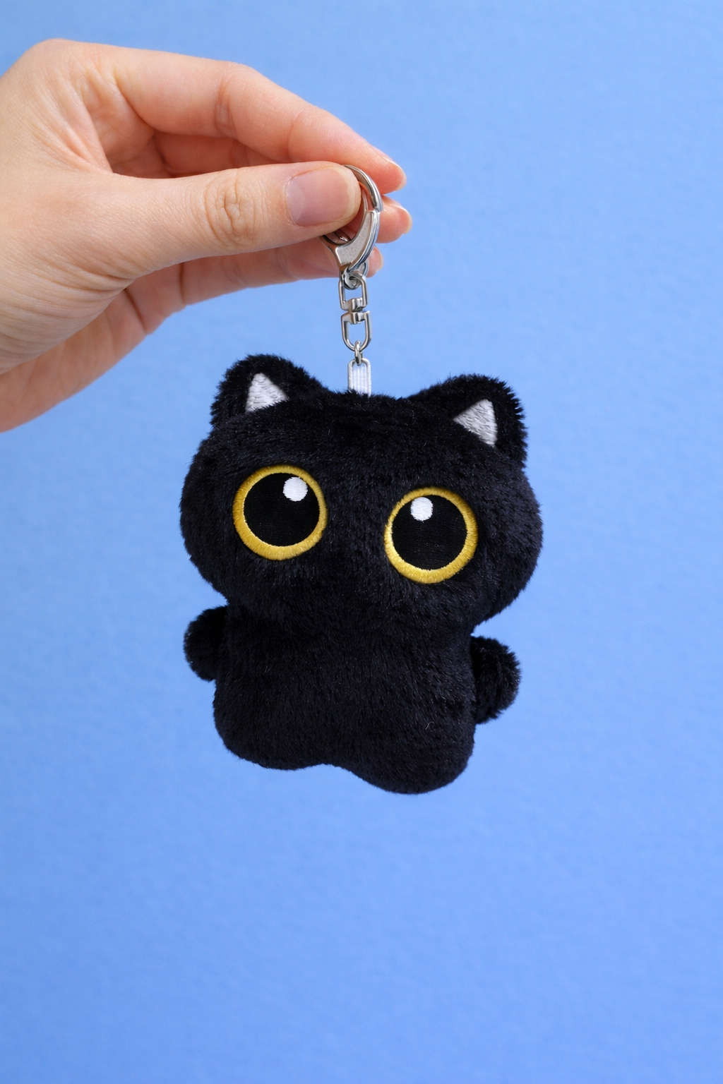 Mini Peluche Chat Noir 🐱 – Porte-clé Adorable