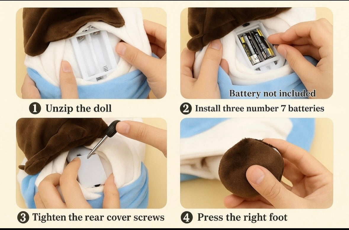 ✨ Peluche Jésus Lumineuse – Compagnon Apaisant (40 cm)