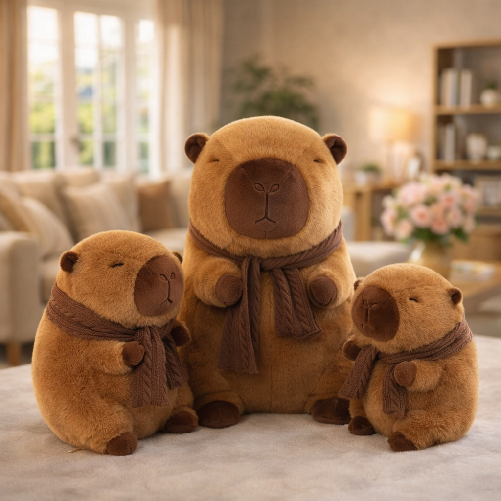 Peluche Capybara Douce (25-30 cm) 🧸 – Cadeau Kawaii