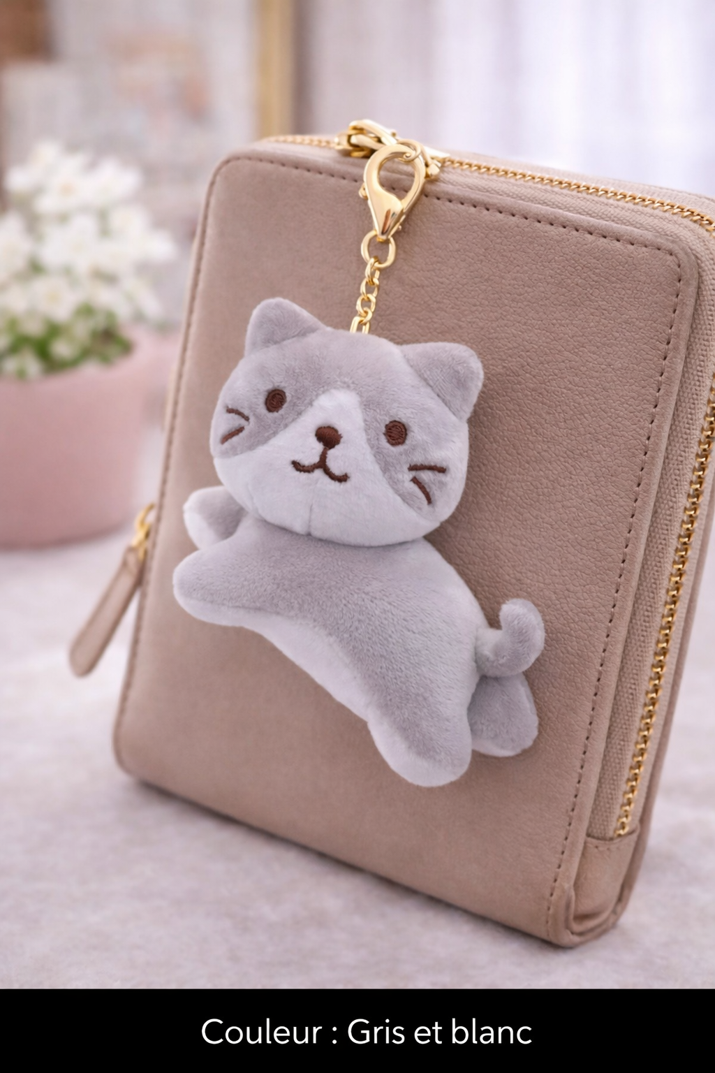 Mini Chat Peluche Porte-Clés – Ultra Mignon (12 cm)