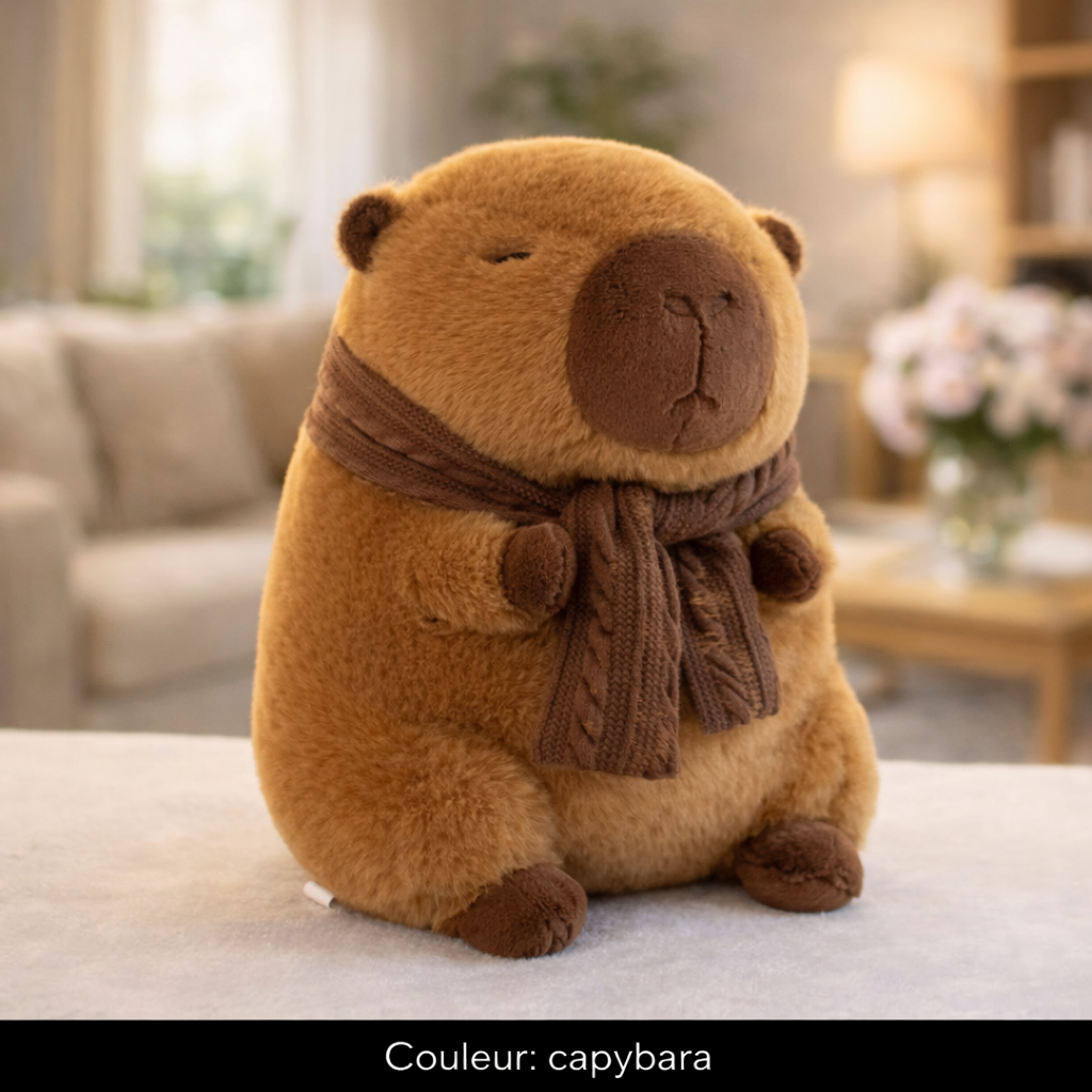 Peluche Capybara Douce (25-30 cm) 🧸 – Cadeau Kawaii