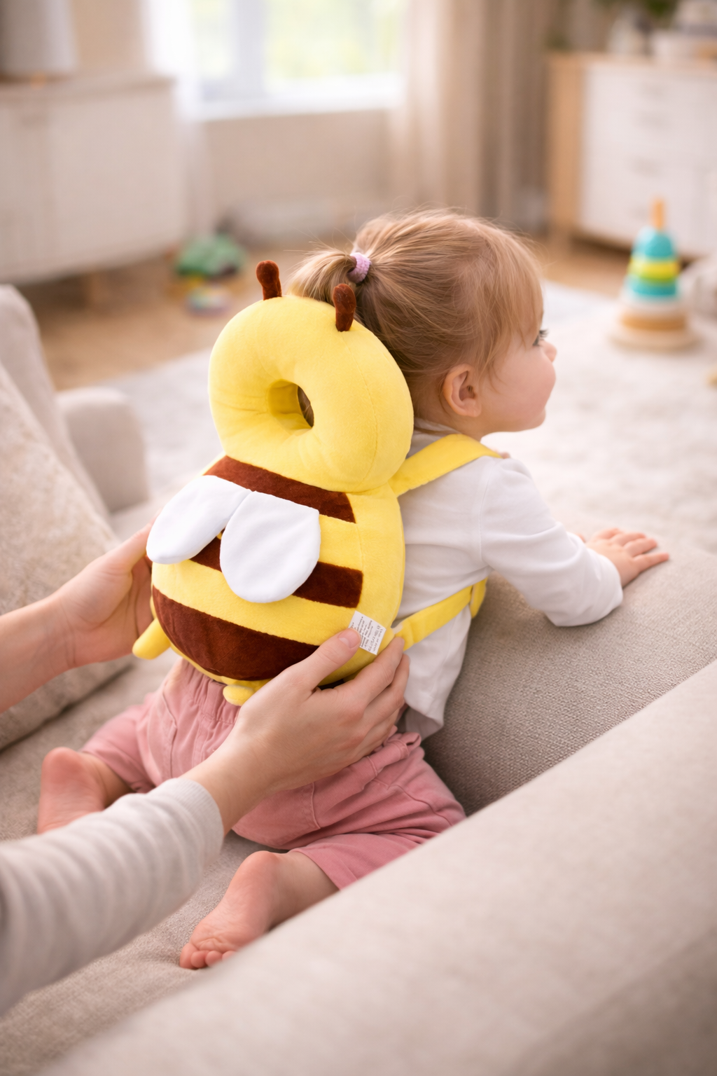 Coussin de Protection Bébé Anti-Chute – Sac à Dos Abeille Sécuritaire