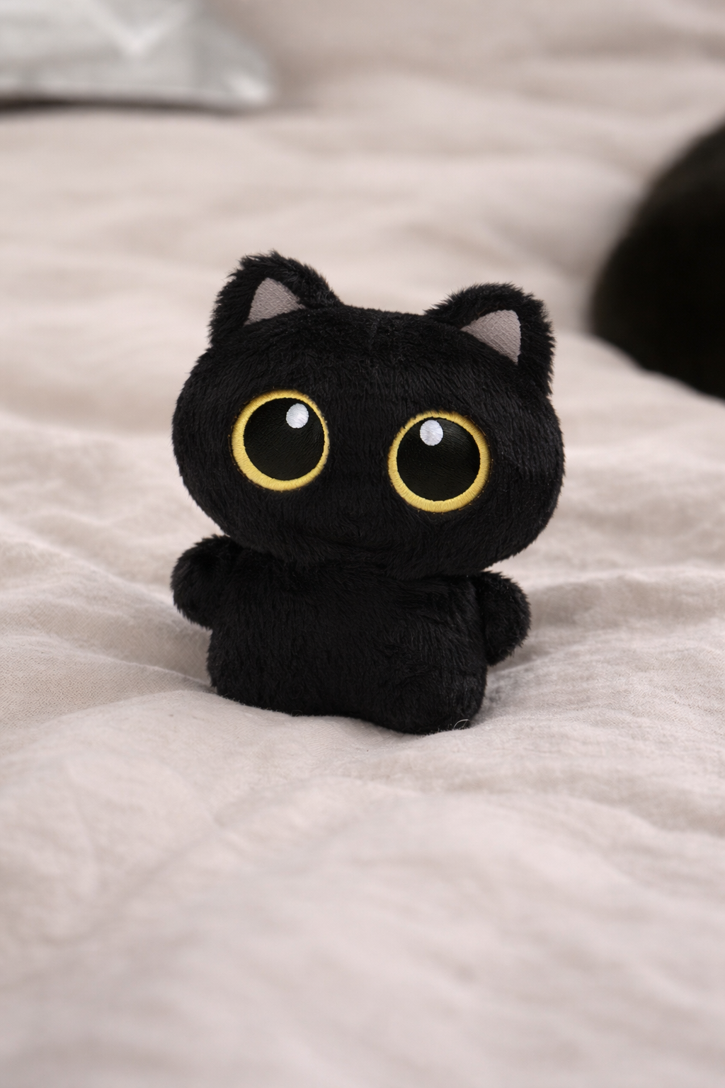 Mini Peluche Chat Noir 🐱 – Porte-clé Adorable