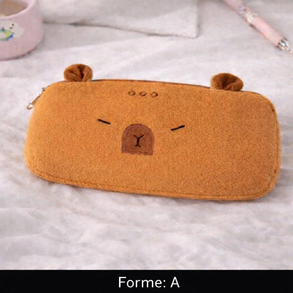 Trousse Capybara Ultra Douce – Cute, Pratique & Spacieuse 🐻