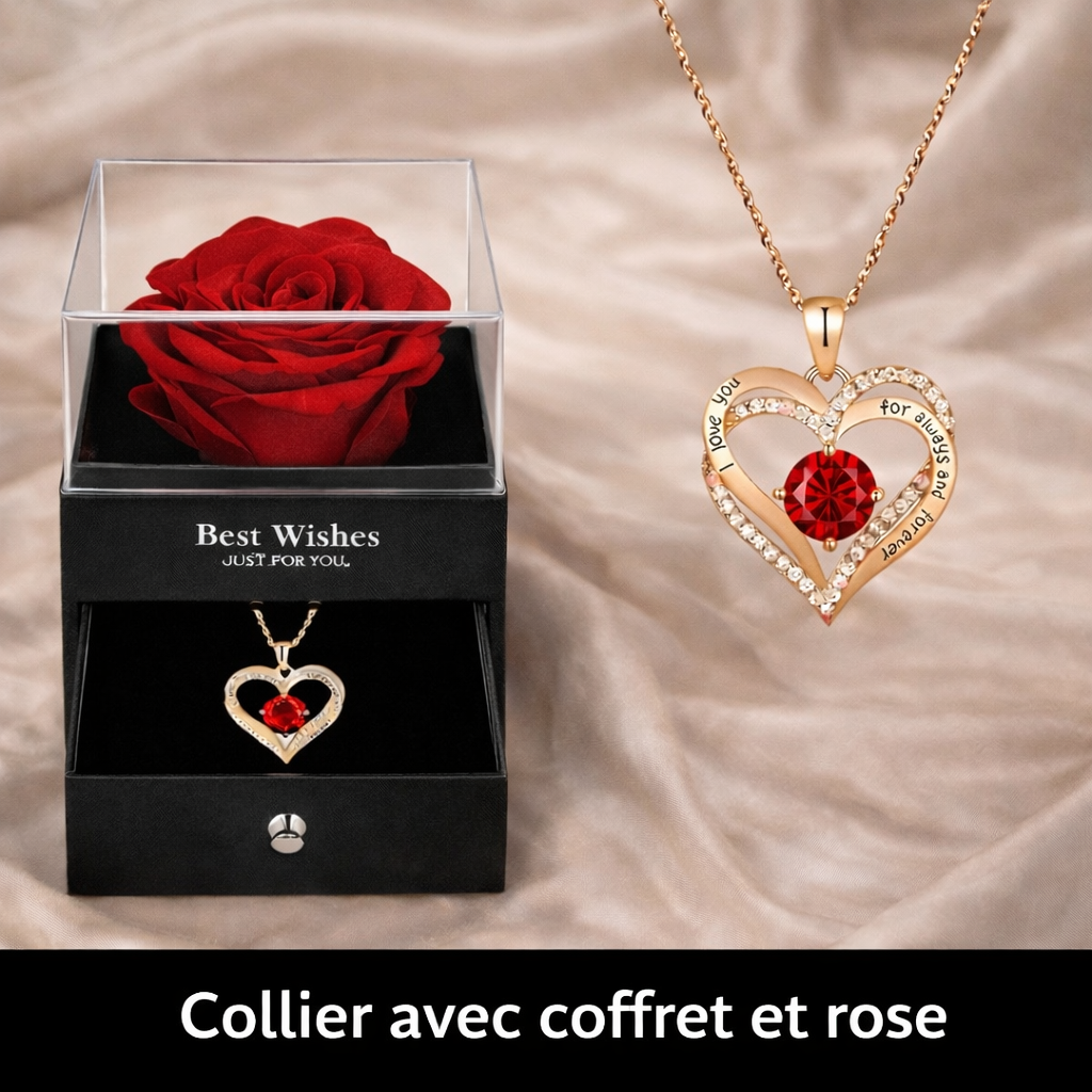 Collier Cœur Or Rose ❤️ – Cadeau Romantique