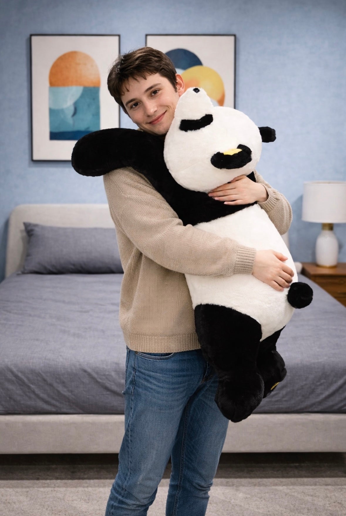 Panda Géant en Peluche – Coussin Ultra Doux et Réconfortant