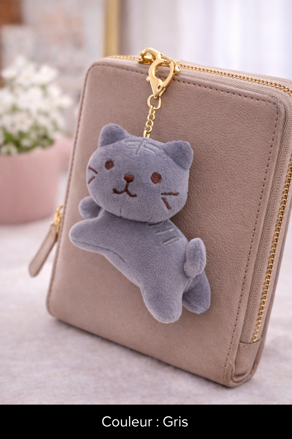 Mini Chat Peluche Porte-Clés – Ultra Mignon (12 cm)