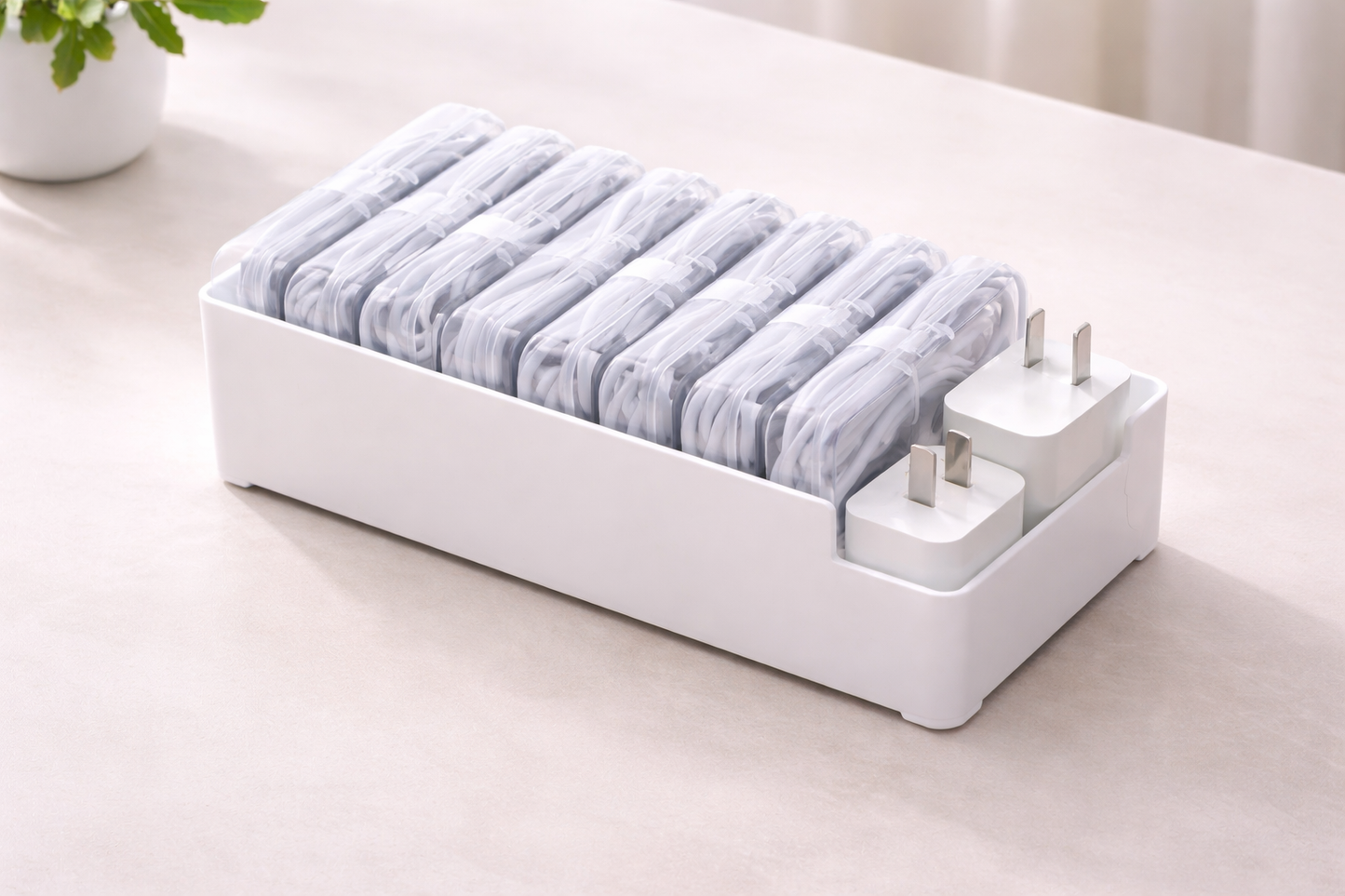 Boîte Organisatrice de Câbles – Rangement Compact (Lot de 2)